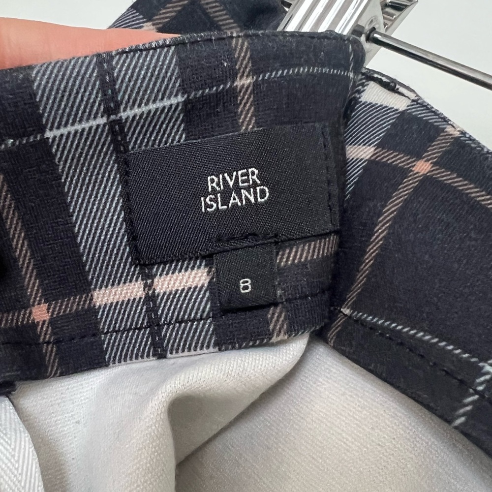 Midi checkered midi skirt, river island - Picture 3 of 4